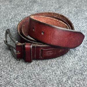 Vintage Fossil Article 54 brown leather belt sz 40 fits 38-42 smooth distressed